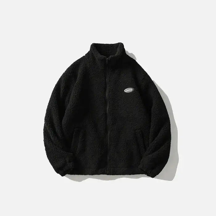 Solid Color Fuzzy Jacket