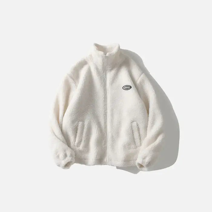 Solid Color Fuzzy Jacket