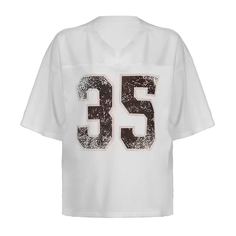 Streetwear Style No 35 Short Sleeve Jersey Top
