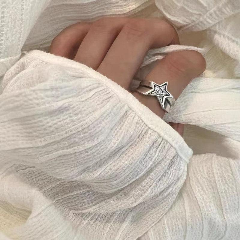 DARB - Y2K Five-Pointed Star Vintage Ring with Minority Design for Women - Darlie Boutique