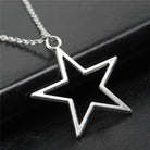 DARB - Silver Pentagram Necklace with Cross Chain for Women - Darlie Boutique
