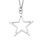 DARB - Silver Pentagram Necklace with Cross Chain for Women - Darlie Boutique