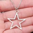 DARB - Silver Pentagram Necklace with Cross Chain for Women - Darlie Boutique