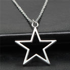 DARB - Silver Pentagram Necklace with Cross Chain for Women - Darlie Boutique